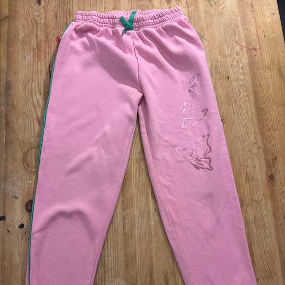Wicked Butterflies Pink Sweatpants – Size L (10–12) - Picture 1 of 7